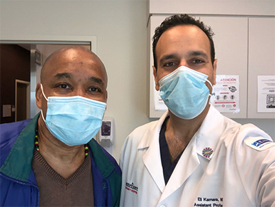 Dr. Kamara with Mr. Cook